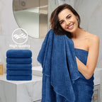 HOMEXCEL 6 Pack Bath Towel Set, Microfiber Ultra Soft Highly Absorbent Bath - Image 5