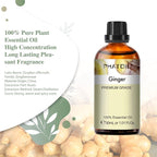 Ginger Essential Oil, 1.01Fl.Oz PHATOIL Pure Essential Oil Singles - Image 2