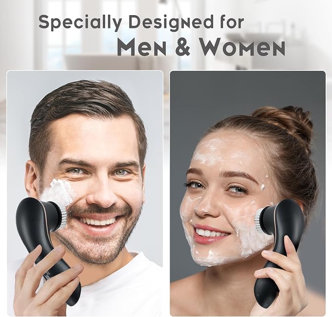 Facial Cleansing Brush Face Scrubber Exfoliator Rechargeable IPX7 Waterproof - Image 2
