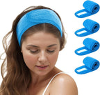 TopTie 4PCS Spa Facial Headband Skincare Makeup Head Wrap Adjustable Terry by TOPTIE