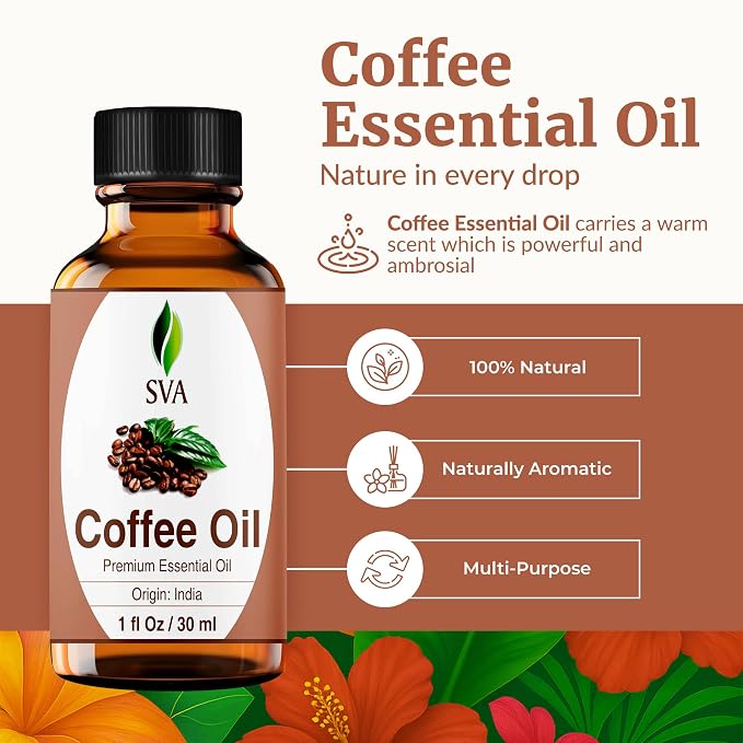 SVA Coffee Essential Oil – 1 Fl Oz – 100% Natural Coffee Oil - Image 2