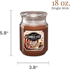 Candle-lite Scented Candles, Cinnamon Rolls Fragrance, One 18 oz. Single-Wick - Image 4
