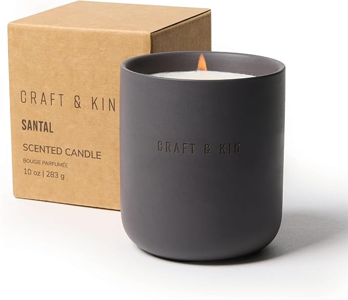Earthenware Soy Candle in Santal Woods by Craft & Kin by CraftKin