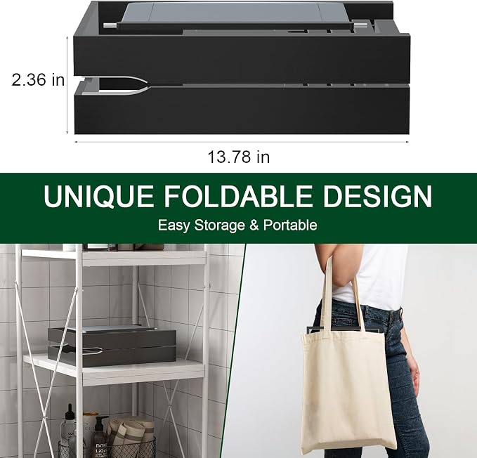Foldable Bamboo Bathtub Caddy Tray Expandable - Image 4