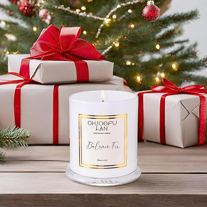 Chloefu LAN Balsam Fir Scented Candle, Holiday Candles - Image 4