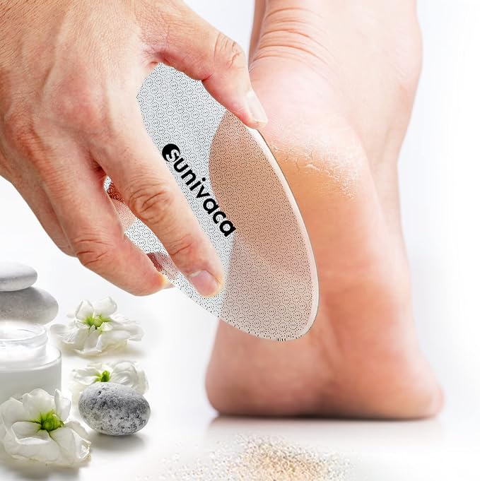 Glass Foot File Callus Remover for Feet, Heel Scraper, Pumice Stone, Diabetic - Image 3