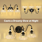 Black Bathroom Vanity Light, 3-Light Matte Black Finish Farmhouse Wall Sconce - Image 7