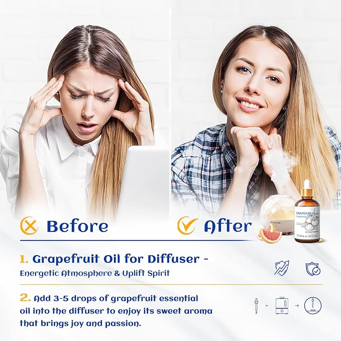 HIQILI 30 ml Grapefruit Essential Oil, - Image 2