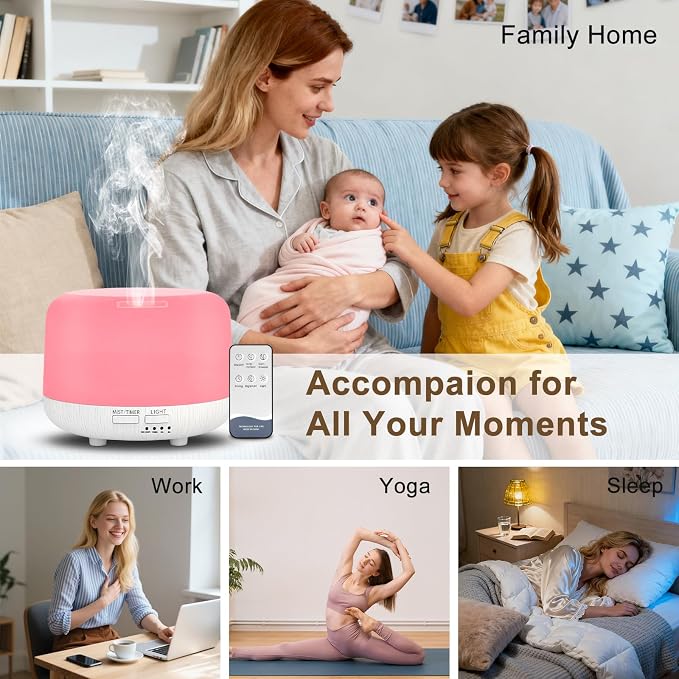 Marchred Aromatherapy Diffuser, 300ML Remote Control Essential Oil Diffusers - Image 7