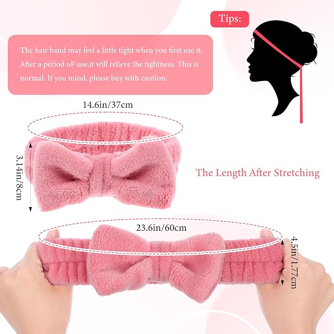 MAQUITA 24 Pcs Spa Headband for Women Facial Makeup Hair Band Bulk Skincare - Image 2