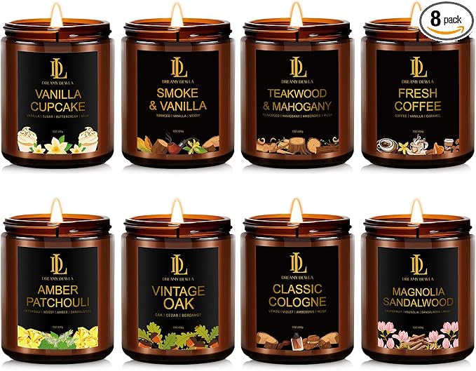 8 Pack Candles for Home Scented, Scented Candles Gifts Set for Women Men by DLDREAMYDEWLA