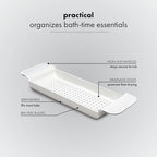 madesmart Expandable Bath Shelf, Adjustable Bathtub Tray - Image 5