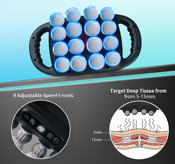 16 Head Massage Gun, Deep Tissue Percussion Massager - Image 5