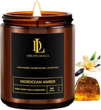 Scented Candles for Men, Moroccan Amber Candle for Home, Soy Wax Candles Gift by DLDREAMYDEWLA