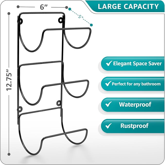 Sorbus Towel Holder for Bathroom Wall - Image 2