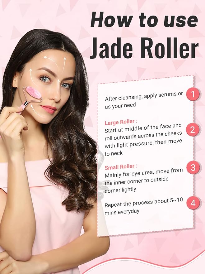 Deciniee Gua Sha Face Roller Tools: Jade Roller Facial Tools - Image 4