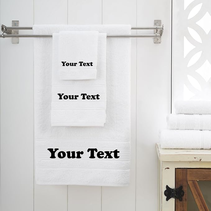 Personalize Your Towels with Custom Embroidery: Names, and Initials. Perfect by Ephesos