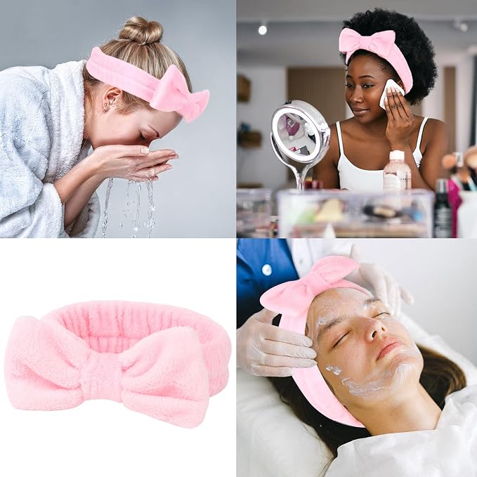 CIEHER 8 Pcs Pink Spa Headbands - Image 3