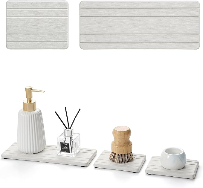 3 Pack Diatomite Stone Sink Tray, Water Absorbing Mat - Image 8