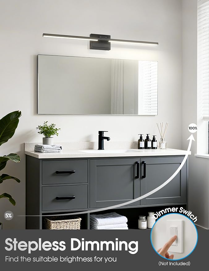 VOLISUN Bathroom Vanity Light 39.4 inch, 5CCT Dimmable, 34W LED Bathroom Light - Image 4