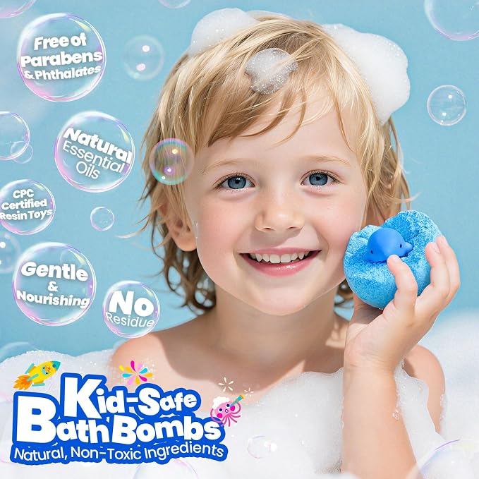 Bath Bombs for Kids with Surprise Inside, 28 Fun Fizzy Shower Bombs with Land & - Image 5