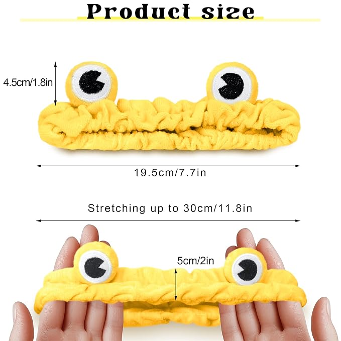 Jowmoy yellow Frog Eye Elastic Headband - Image 2