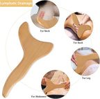 2 Pcs Wooden Gua Sha Tools Lymphatic Drainage Tool, Machomby Wood Therapy - Image 2