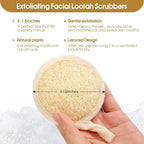 Face Exfoliating Loofah Pads Scrubber, Natural loofa Exfoliator Scrub Pad - Image 3