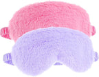 2 Pcs Plush Eye Mask Soft Sleeping Blindfold Eye Cover Comfortable Furry Faux - Image 7