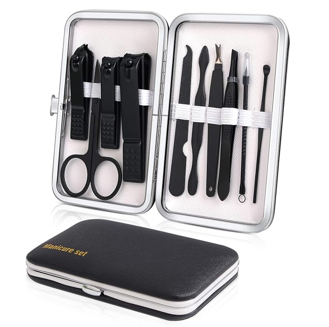 Manicure Set, Travel Mini Nail Clippers Kit Pedicure Care Tools by KeibyCitom