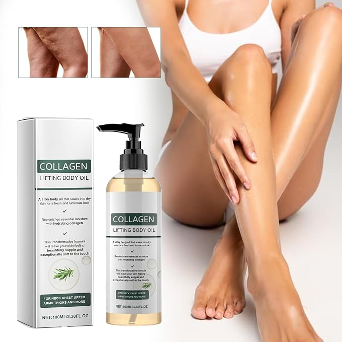 Hydrating Collagen Oil For Body & After Shower, Moisturizing Anti Aging Silk - Image 9