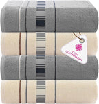CASA COPENHAGEN X Line 4Pcs 100% Egyptian Cotton Designer Hand Towels Gift Set- by CASACOPENHAGEN
