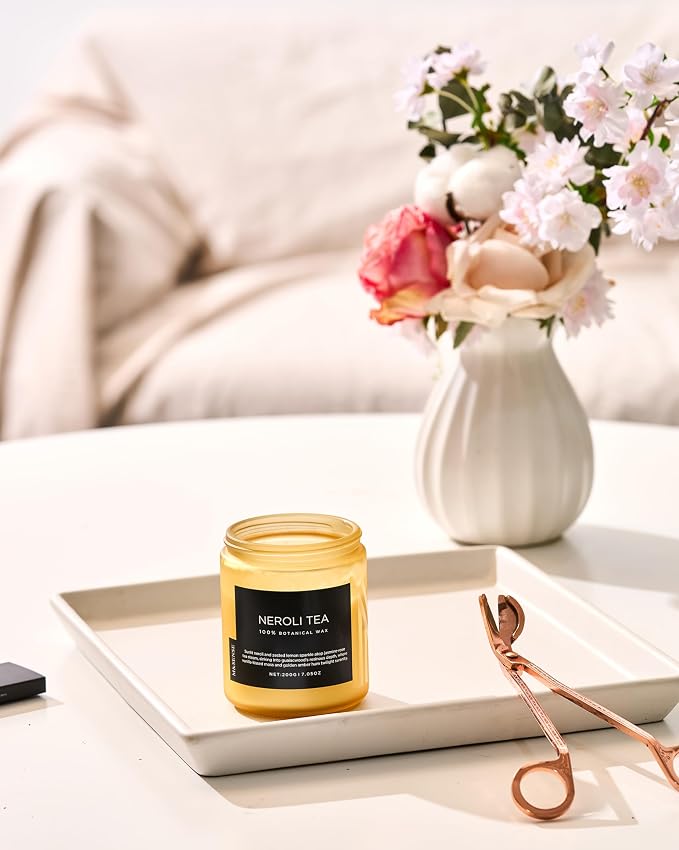 M&SENSE Neroli Tea Scented Candle, 7.05oz Non Toxic Natural Soy Wax, 50 Hours - Image 8