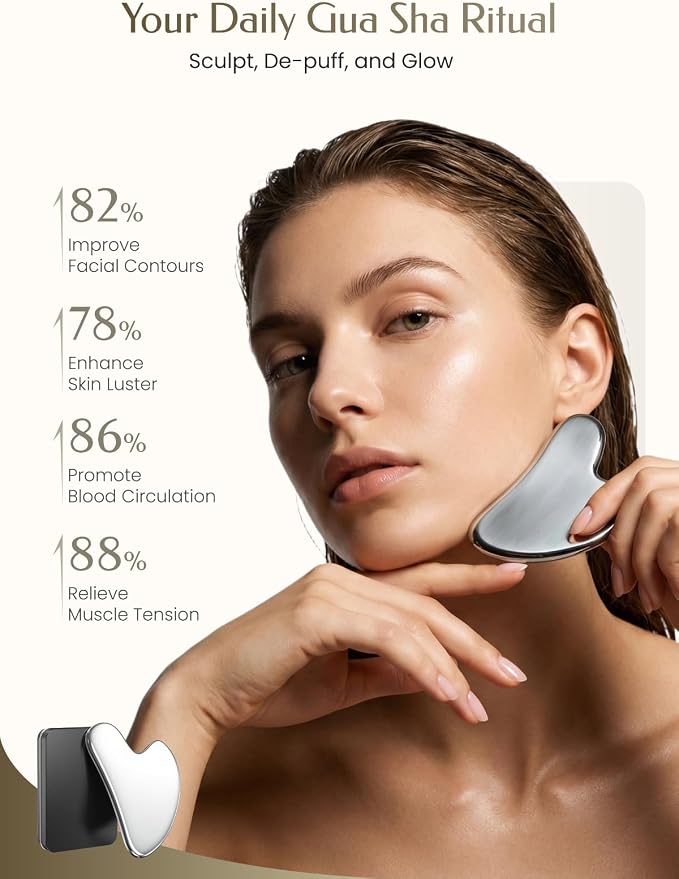 Stainless Steel Gua Sha Facial Tools, Guasha Tool - Image 2