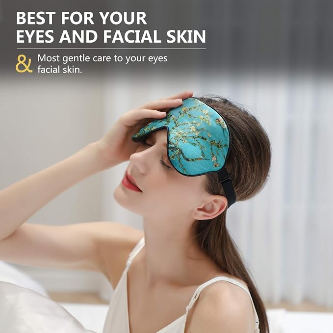 ZIMASILK 100% Natural Silk Sleep Mask Blindfold, Adjustable Super-Smooth Soft - Image 2