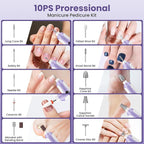 Nail Drill, Electric Nail File & 10-Speed Cordless Nail File, 10 in 1 Kit - Image 9