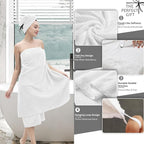 8 Piece Bathroom Towel Set White |2 Oversized Large Bath Towels Sheet, 2 Hand - Image 3