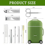 8-Piece Manicure Set in Mini Suitcase, Cute Travel Nail Clipper Kit - Image 4