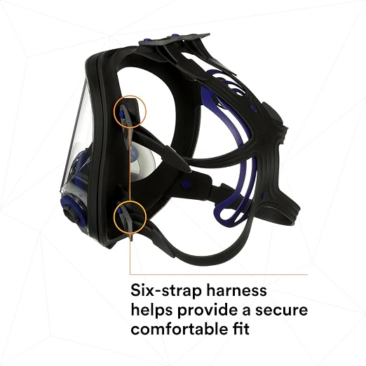 3M Ultimate FX Full Facepiece Reusable Respirator, Six-Strap Harness - Image 13