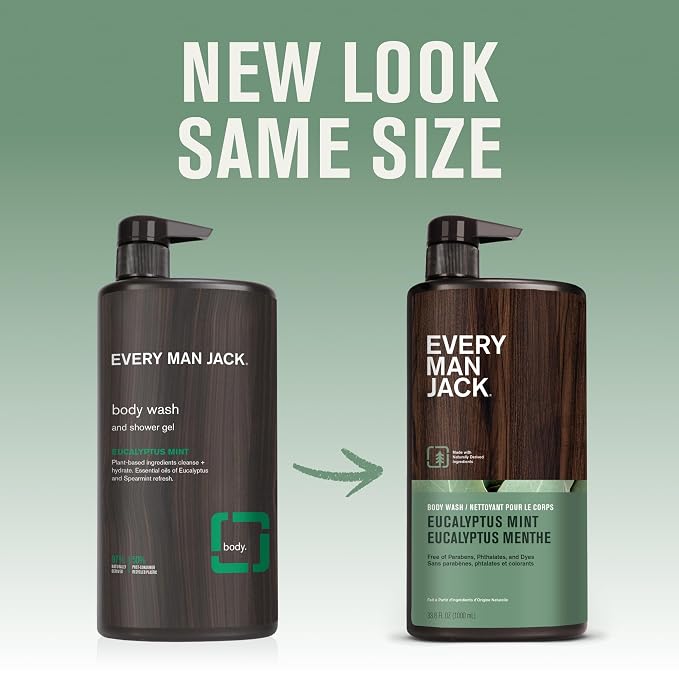 Every Man Jack Eucalyptus Mint Hydrating Mens Body Wash - Image 2