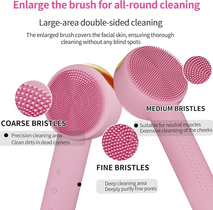 Facial Cleansing Brush Electric – Rechargeable Silicone Face Scrubber, - Image 4