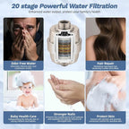Hibbent 5-spray Filtered Rainfall Shower Head Combo, High Pressure 13'' - Image 3