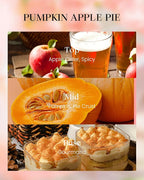M&SENSE Pumpkin Apple Pie Scented Candles, 8.1oz 42-Hour Slow Burning Soy - Image 2