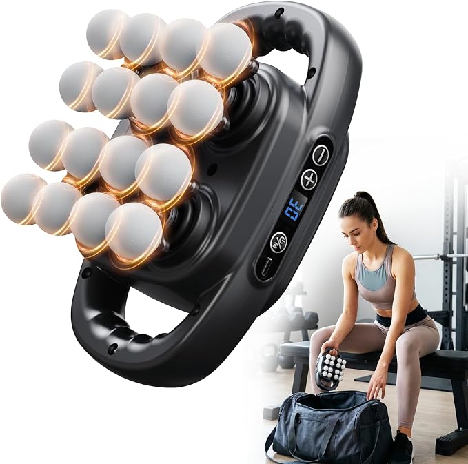 HOTU Massage Gun Deep Tissue, 16-Head Back Massager by HOTU