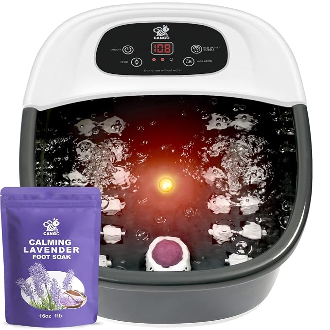 Foot Spa Bath Massager with Heat Bubbles and Vibration Massage and Jets by Unknown