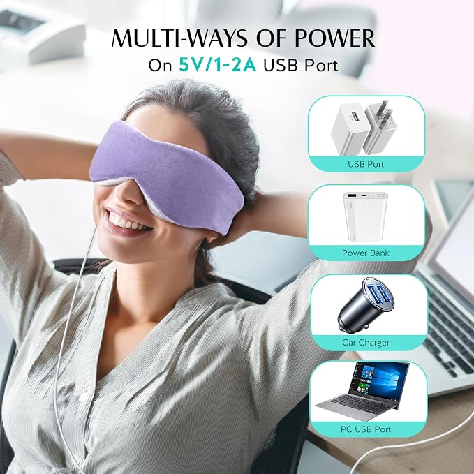 YFONG Heated Eye Mask, Warm Eye Compress Mask - Image 4