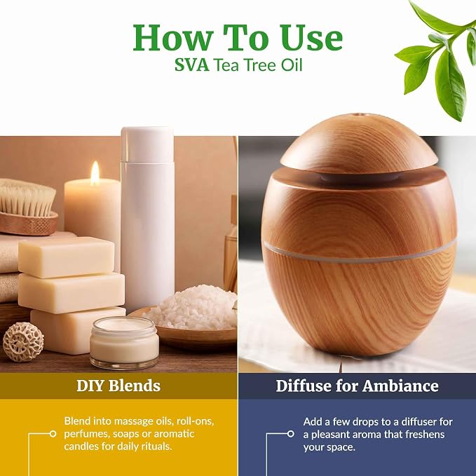 SVA Tea Tree Essential Oil Organic – 2 Fl Oz – 100% Natural Organic Tea Tree Oil - Image 6