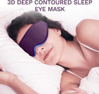 FlyCoco 99% Fully Block Out Light Eye Sleep Mask, 3D Deep Contoured Eyes Cover - Image 8