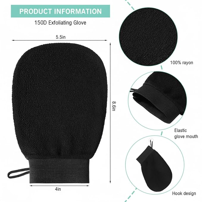 FoldTier 20 Pcs Exfoliating Glove Bulk Summer Exfoliator Mitt Body Scrubber - Image 3