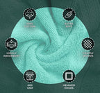 Avalon Towels Turquoise Bath Towels Set of 4 pcs, 100% Cotton Towel Absorbent - Image 6